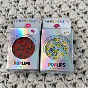 PopSocket PopLips Red and Yellow Floral Accessories Unopened-never used